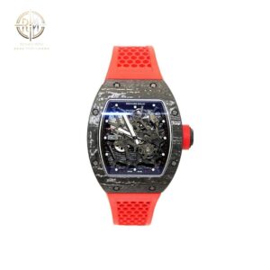 Richard Mille RM035 Ultimate Edition in Carbon on Red Rubber Strap with Transparent Dial