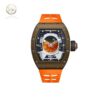 Richard Mille RM52 Pharrell Williams Tourbillon in Titanium & Carbon TPT on Orange Rubber Strap with Skeleton Dial