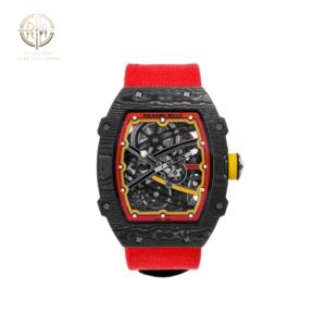 Richard Mille Rm 67-02 Alexander Zverev Edition in Carbon on Bright Red Textile Strap with Transparent Dial