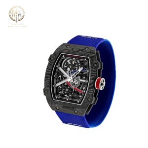 Richard Mille Rm 67-02 Automatic in Carbon TPT on Blue Fabric Strap with Openwork Dial